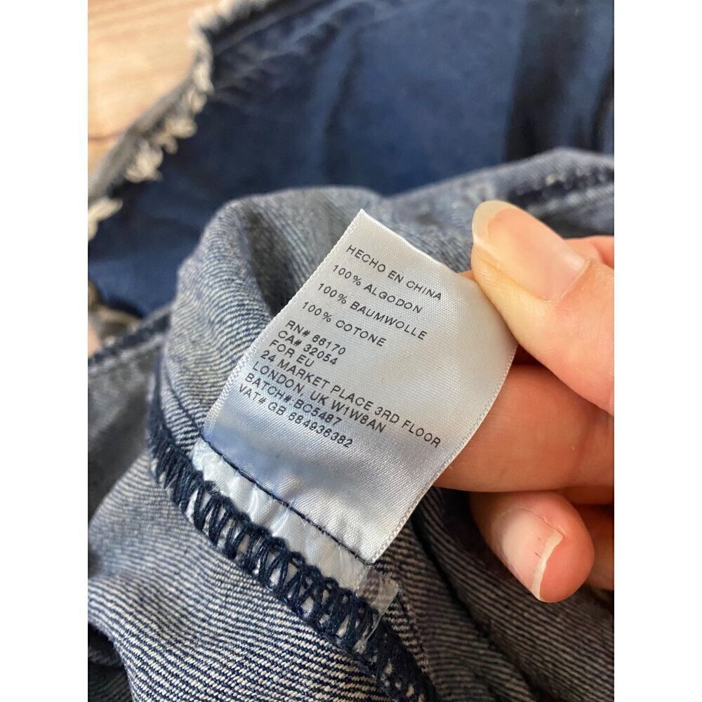 Anthropologie Hei Hei Women's Teirred Denim Crop Jumpsuit - Small - Picture 14 of 15